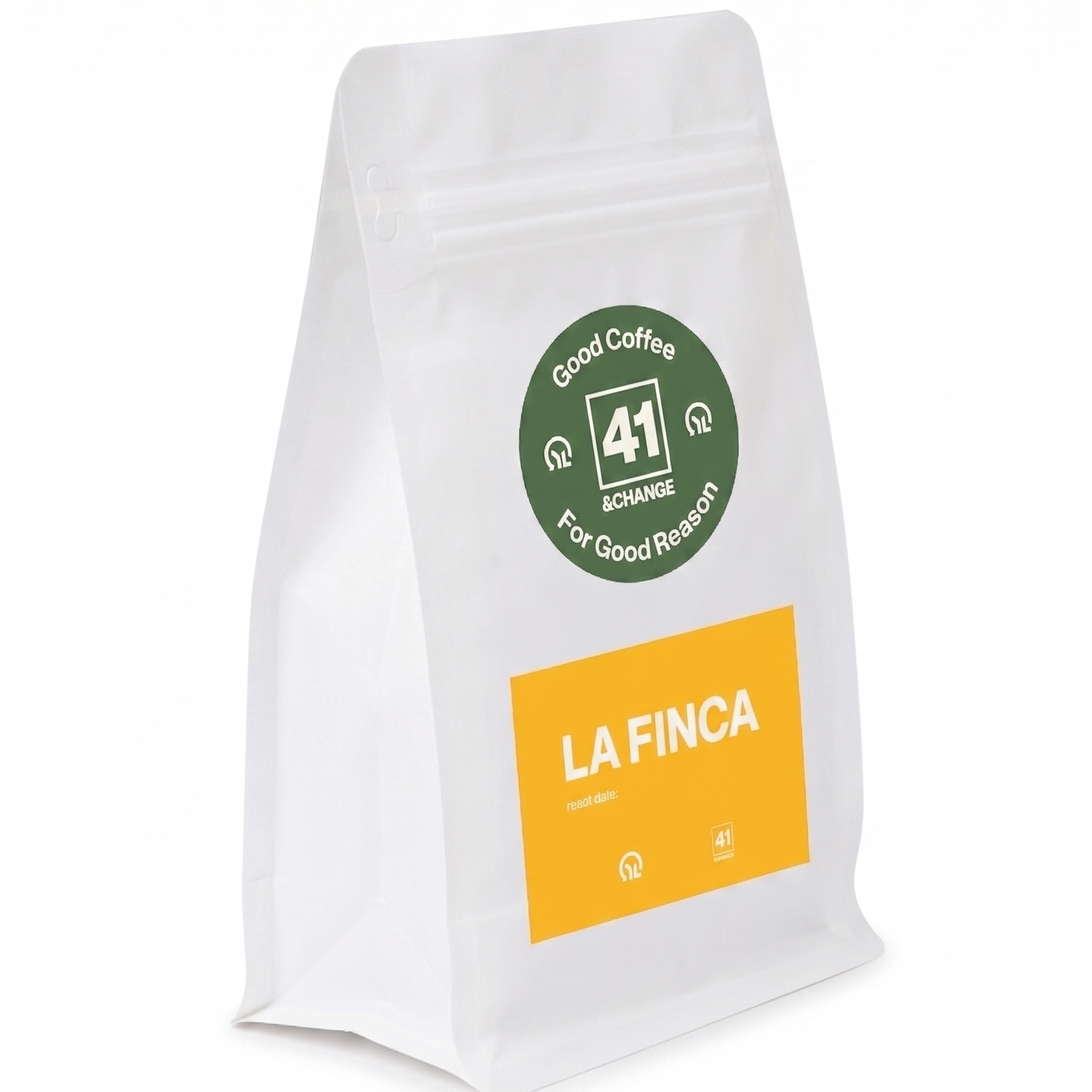 La Finca Nicaraguan dark roast coffee bag, right side angle